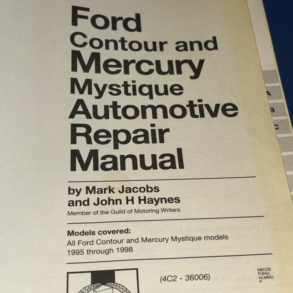Haynes 36006 Ford Contour Mercury Mystique Repair Manual 1995 1996 1997 1998